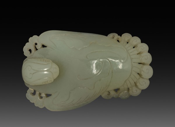 Buckle, 1800s-1900s. China, 19th-20th century. White jade; overall: 4.2 cm (1 5/8 in.).