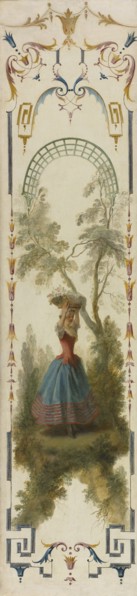 Horticulture, c. 1723-1727. Nicolas Lancret (French, 1690-1743). Oil on canvas; framed: 157 x 43 x
