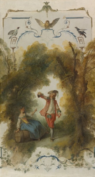 The Vineyard, c. 1723-1727. Nicolas Lancret (French, 1690-1743). Oil on canvas; framed: 157 x 89 x