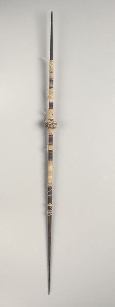 Spindle, c. 1st-3rd century. Peru, South Coast, Nasca style, early period. Wood with carved clay