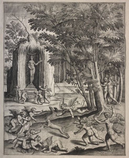 Cupids at Play. Possibly by Hieronymus Wierix (Flemish, 1553-1619). Engraving