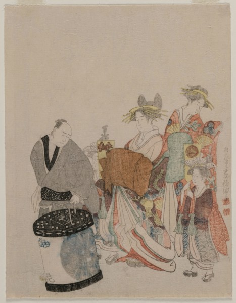 No Title. Attributed to Kubo Shunman (1757-1820). Color woodblock print; sheet: 20.4 x 15.6 cm (8