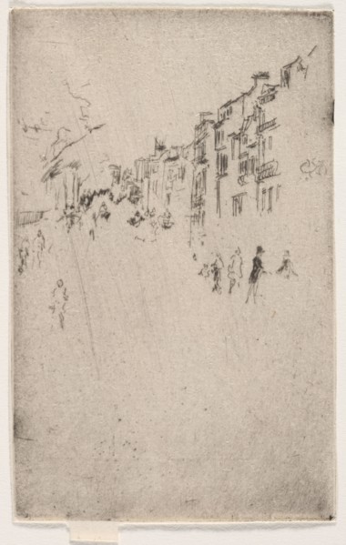 A Fragment of Piccadilly. James McNeill Whistler (American, 1834-1903). Etching