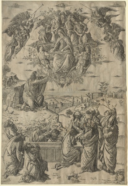 The Assumption of the Virgin, c. 1495. Francesco Rosselli (Italian, 1448-before 1513). Engraving