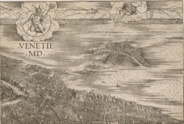 View of Venice, 1500. Jacopo de' Barbari (Italian, 1440/50-before 1515). Woodcut