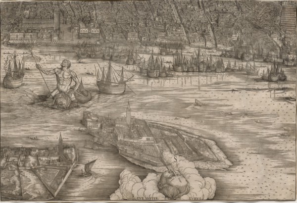 View of Venice, 1500. Jacopo de' Barbari (Italian, 1440/50-before 1515). Woodcut