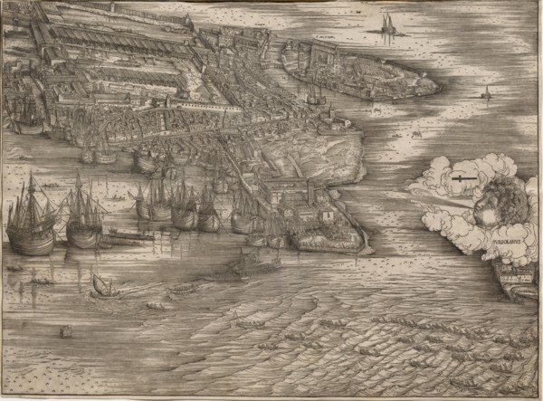 View of Venice, 1500. Jacopo de' Barbari (Italian, 1440/50-before 1515). Woodcut