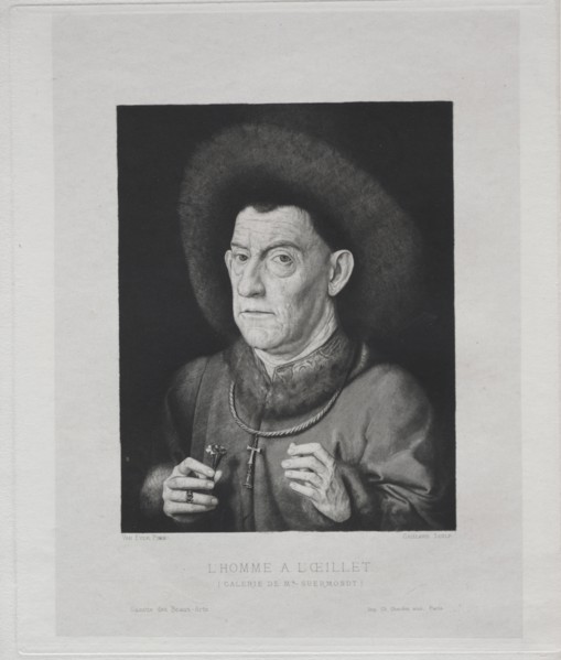 Man with a Pink, 1869. Claude-Ferdinand Gaillard (French, 1834-1887). Engraving