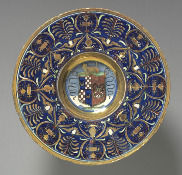 Plate with the Arms of the Vitelleschi Family, 1527. Maestro Giorgio Andreoli (Italian, 1465-70-aft