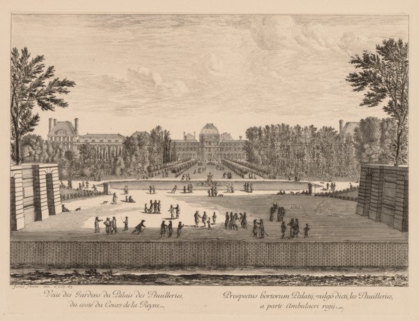 Vue du palais et des jardins des Tuileries, du côté du cours la Reine, 1673. Israël Silvestre