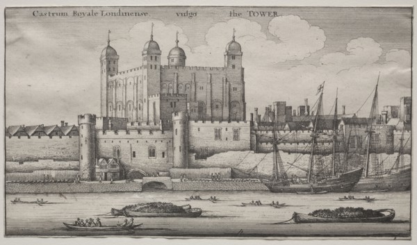 The Tower, London. Wenceslaus Hollar (Bohemian, 1607-1677). Etching