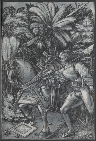 The Knight and  Lansquenet, c. 1512. Hans Wechtlin (German, 1480/85-aft 1526). Chiaroscuro woodcut