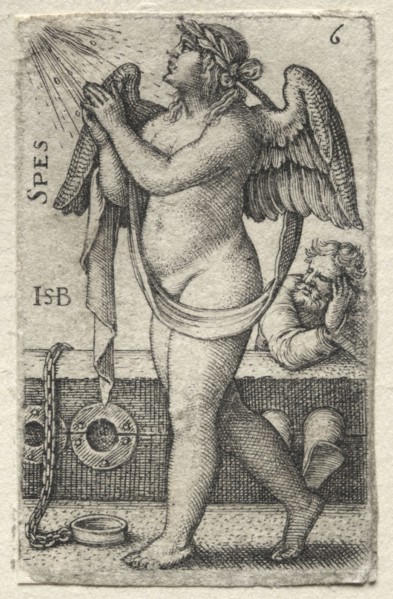The Knowledge of God and the Seven Cardinal Virtues:  Hope - Spes. Hans Sebald Beham (German,