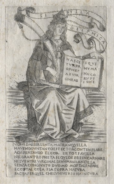 The Sibyls:  The Delphian Sibyl, 1400s. Attributed to Francesco Rosselli (Italian, 1448-before