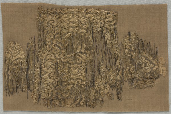Fragment (Xilins in Bulb Palmettes), 1200s - 1300s. Central Asia or Northern China, 13th-14th
