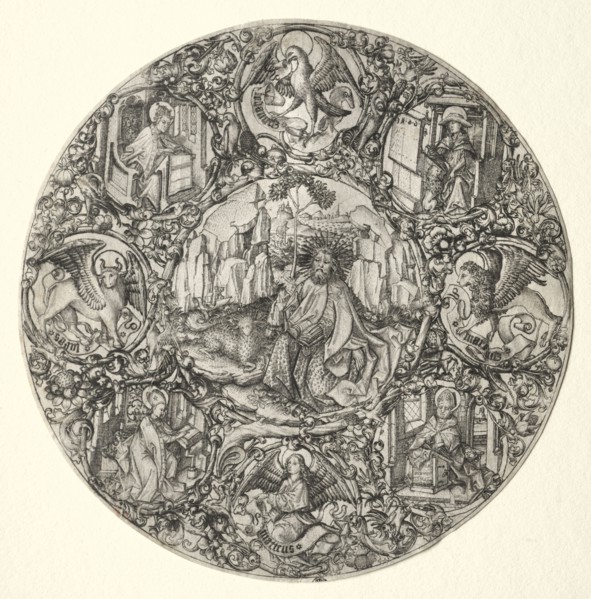 St. John the Baptist Surrounded by the Evangelists and Four Fathers of the Latin Church, 1466.