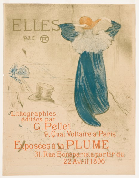 Elles:  Frontispiece, 1896. Henri de Toulouse-Lautrec (French, 1864-1901). Lithograph