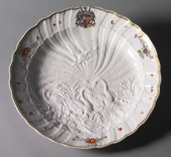 Plate from the Swan Service, c. 1737-1741. Meissen Porcelain Factory (German), Johann Joachim