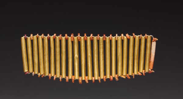 Bracelet, c. 400-500. Central Panama, (Sitio Conte?), Conte Style, 5th century. Gold and shell;