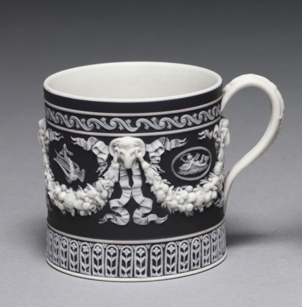 Cup, c. 1790. Wedgwood Factory (British). Jasper ware with relief decoration; diameter: 13.6 cm (5