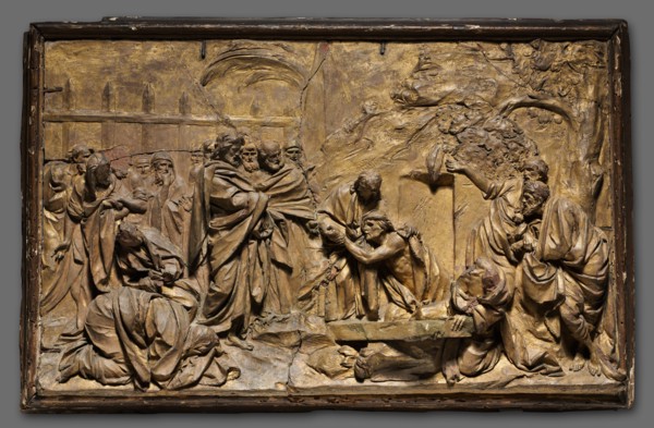 The Raising of Lazarus, ca. 1725-50. Italy, Rome, 18th century. Gilded terracotta; overall: 49 x 79