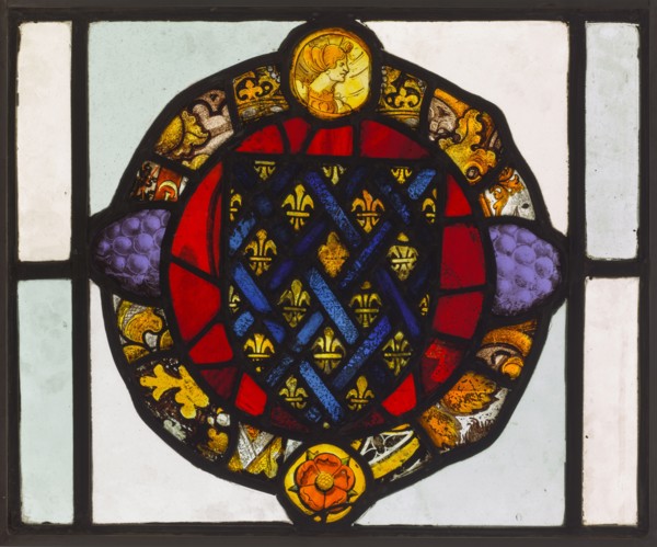 Panel, 1500s. England, 16th century. Pot-metal and white glass, silver stain; overall: 41.3 x 50.8