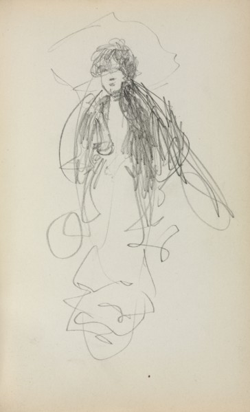 Italian Sketchbook: Standing Woman (page 219), 1898-1899. Maurice Prendergast (American, 1858-1924)