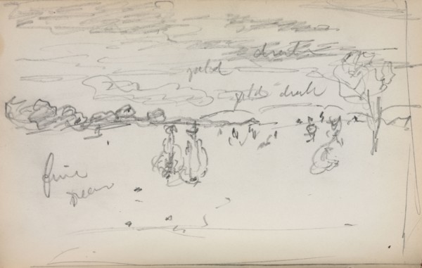 Italian Sketchbook: Landscape (page 57), 1898-1899. Maurice Prendergast (American, 1858-1924).