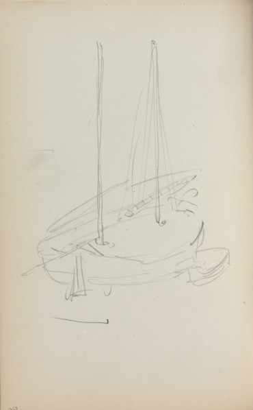 Italian Sketchbook: Sailboat (page 60), 1898-1899. Maurice Prendergast (American, 1858-1924).