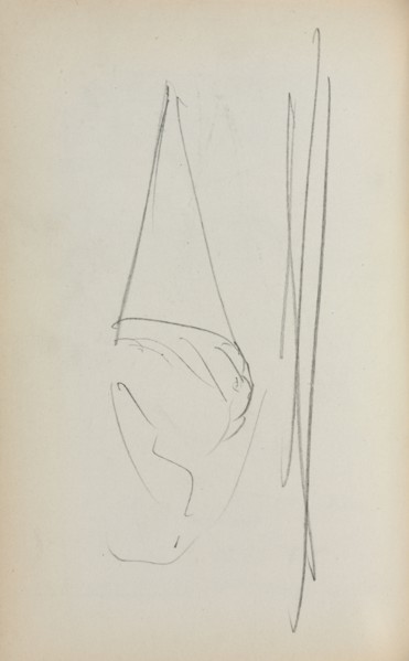 Italian Sketchbook: Sail (page 69), 1898-1899. Maurice Prendergast (American, 1858-1924). Pencil;