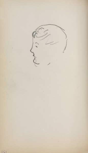 Italian Sketchbook: Head of a Man in Profile (page 150), 1898-1899. Maurice Prendergast (American,