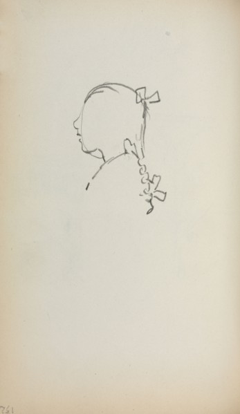 Italian Sketchbook: Head of a Girl in profile (page 152), 1898-1899. Maurice Prendergast (American,