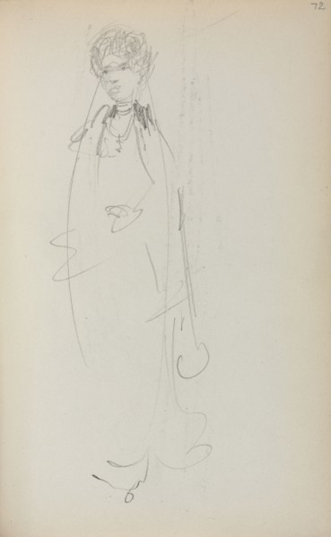 Italian Sketchbook: Standing Woman (page 72), 1898-1899. Maurice Prendergast (American, 1858-1924).