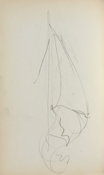 Italian Sketchbook: Sail (page 73), 1898-1899. Maurice Prendergast (American, 1858-1924). Pencil;