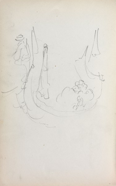 Italian Sketchbook: Gondola (page 35), 1898-1899. Maurice Prendergast (American, 1858-1924).