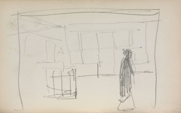 Italian Sketchbook: Figure in an interior (page 175), 1898-1899. Maurice Prendergast (American,