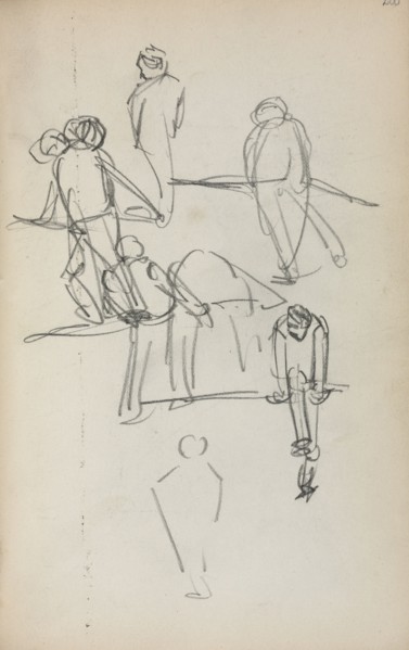 Italian Sketchbook: Figures (page 200), 1898-1899. Maurice Prendergast (American, 1858-1924).