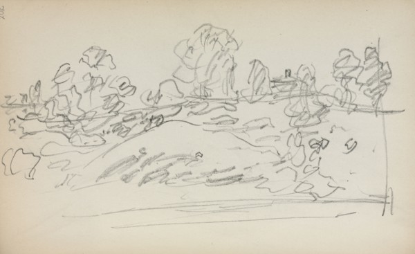 Italian Sketchbook: Landscape (page 202), 1898-1899. Maurice Prendergast (American, 1858-1924).
