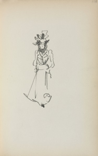 Italian Sketchbook: Standing Woman ( page 118), 1898-1899. Maurice Prendergast (American,