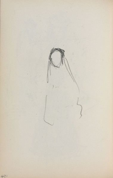 Italian Sketchbook: Figure (page 124), 1898-1899. Maurice Prendergast (American, 1858-1924).