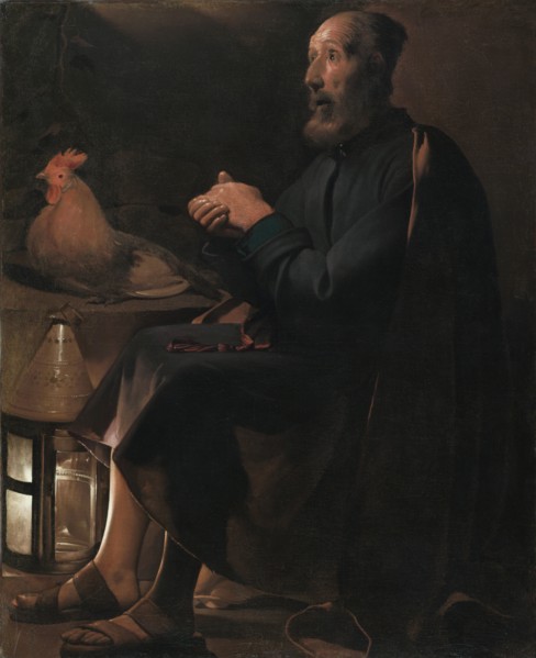 Saint Peter Repentant, 1645. Georges de La Tour (French, 1593-1652). Oil on canvas; framed: 140.3 x
