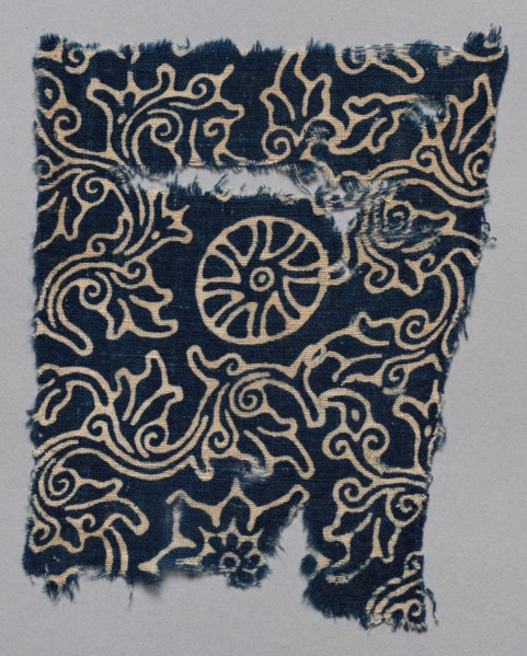 Fragment, 1100s - 1300s. India, 12th-14th century. Plain cloth, resist dyed; cotton; overall: 12.3