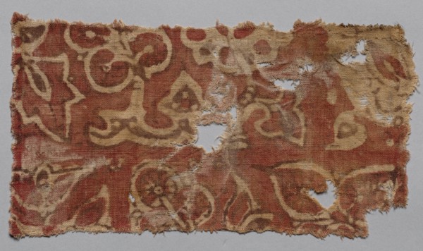 Fragment, 1100s - 1300s. India, 12th-14th century. Plain cloth, resist dyed; cotton; overall: 28 x