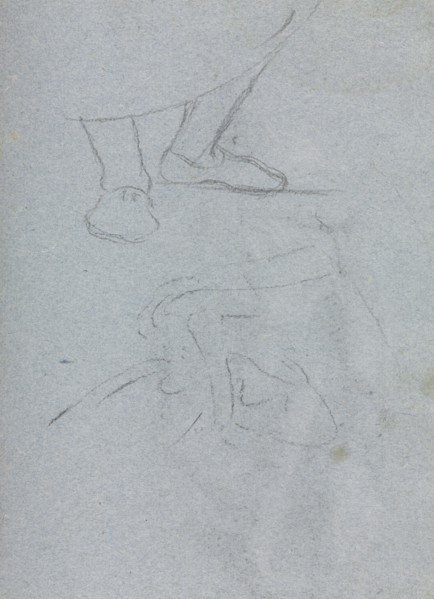 Verona Sketchbook: Study of feet (page 53), 1760. Francesco Lorenzi (Italian, 1723-1787). Black
