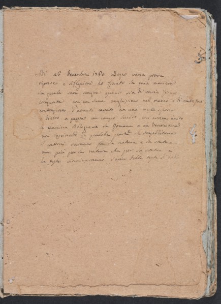 Verona Sketchbook: Inscription (page 1), 1760. Francesco Lorenzi (Italian, 1723-1787). Black ink ;