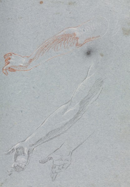Verona Sketchbook: Study of hands and arms (page 29), 1760. Francesco Lorenzi (Italian, 1723-1787).