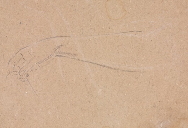 Verona Sketchbook: Right hand (page 3), 1760. Francesco Lorenzi (Italian, 1723-1787). Black chalk