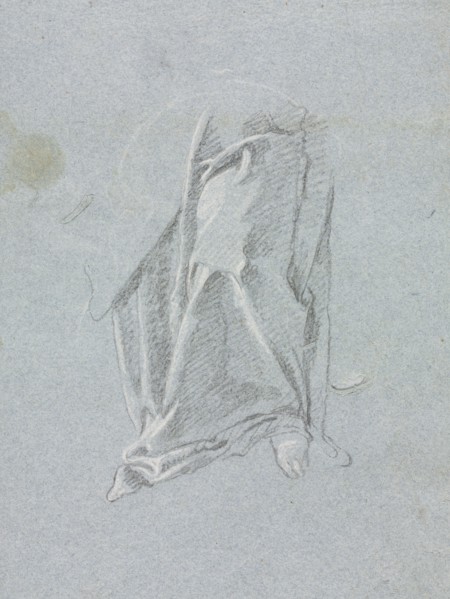 Verona Sketchbook: Drapery with foot (page 83), 1760. Francesco Lorenzi (Italian, 1723-1787). Black