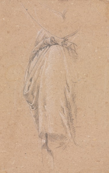 Verona Sketchbook: Drapery study with elbow (page 5), 1760. Francesco Lorenzi (Italian, 1723-1787).