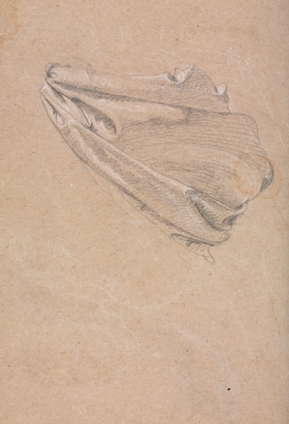 Verona Sketchbook: Drapery study (page 6), 1760. Francesco Lorenzi (Italian, 1723-1787). Black